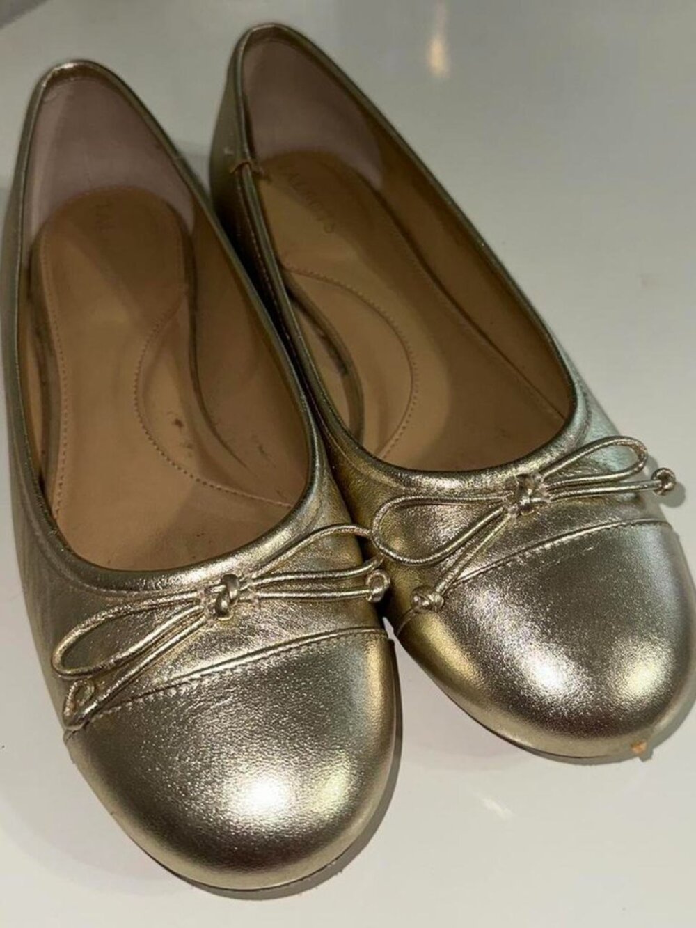 Talbots Women's Gold Ballet-shoes - Picture 3 of 4